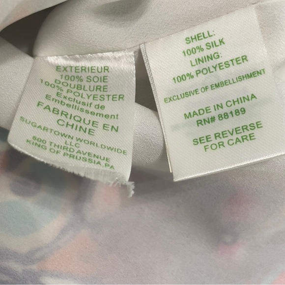 Lilly Pulitzer Saemus What A Catch Beaded Belted Silk CDC Tunic Shift Dress Sz 4 - Picture 12 of 14